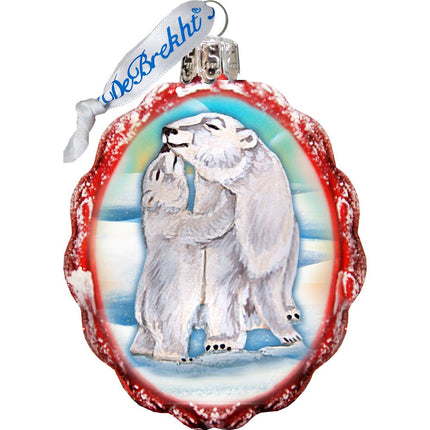 White Winter Mercury Glass Ornaments Set of 3 by G. DeBrekht - Wildlife Holiday Decor - 770111S3-3