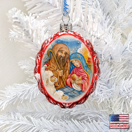 Nativity Glass Ornament Keepsake,, Nativity Inspirational Decor - 772029-1
