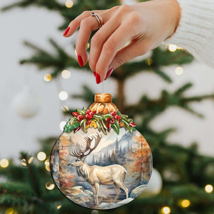 Alaskan Majestic Elk Wooden Ornaments by G.Debrekht - Wildlife Holiday Decor - 870028-3