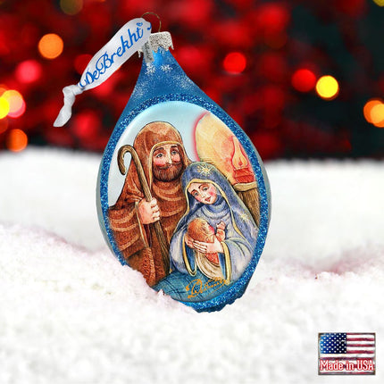 Nativity Drop Glass Ornament by G. DeBrekht - Nativity Holiday Decor - 757-021-1