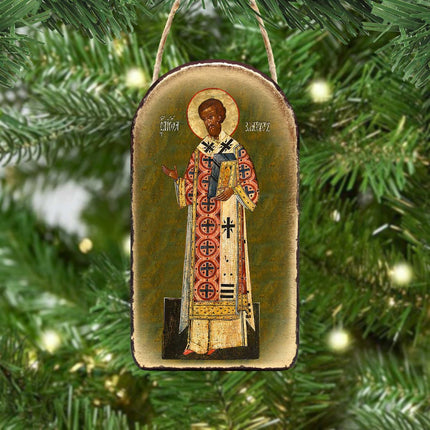 Saint Chrysostom Religious Christian Sacred Icon Ornament - Inspirational Icon Decor - 87054-2