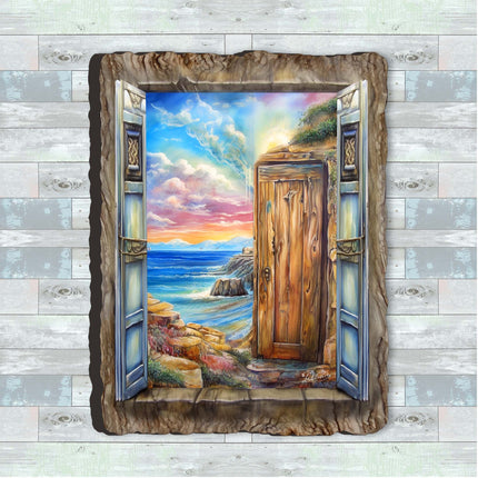 Coastal Serenity Window Wall Art by G. DeBrekht Coastal Decor - 8492106W-2