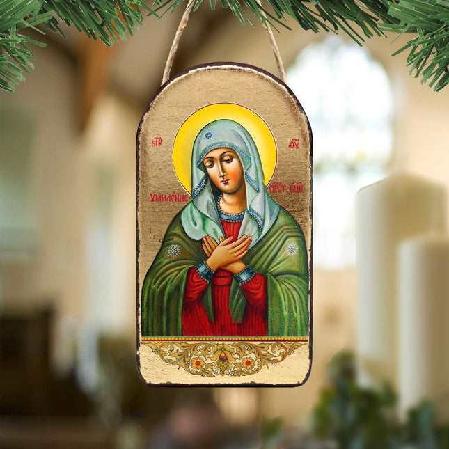 The Mother of God Tenderness Religious Orthodox Sacred Icon Ornament - Inspirational Icon Decor - 87012-0
