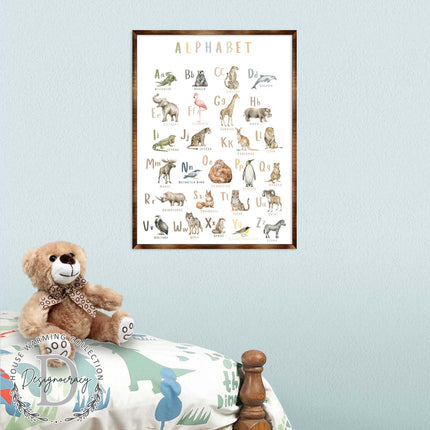 Animal Alphabet Art - Wooden Educational Art - Wall Decor - Homeschool Decor - Classroom Decor - Playroom Decor - Nursery Wall Art - Art For Kids - 310211-1