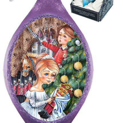 Nutcracker Glass Ornament by G. DeBrekht - Christmas Decor - 757-026-0