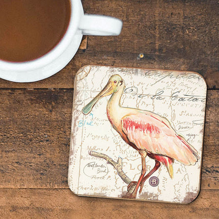 Bird Wooden Cork Coasters Gift Set of 4 by Nature Wonders - Nature Wildlife Decor  - 8198624C-S4-1