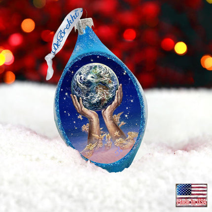 Weep of the World Coastal Glass Ornament by Josephine Wall - Christmas Decor - 757-405-JW-1