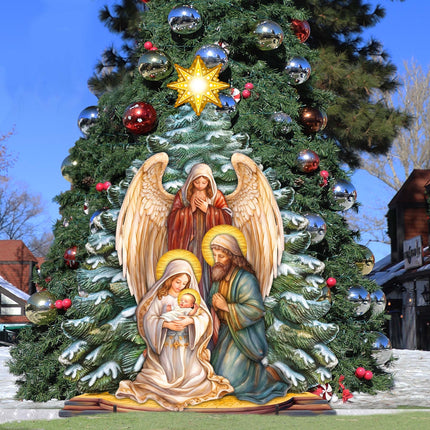 Holy Family Nativity Outdoor Decor by G. Debrekht - Nativity Holiday Decor - 8611042F-1