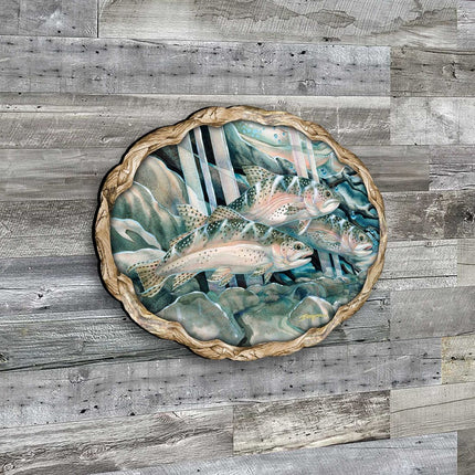 Catch the Rainbow Trout Wildlife Wall Art - J. Bergsma - Wildlife Holiday Decor - 8591674W-JB-4