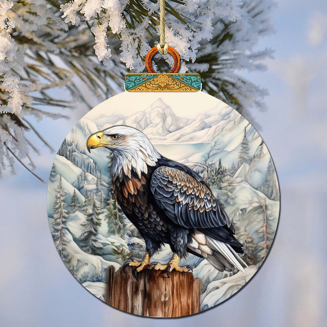 Bald Eagle Majesty Wooden Ornaments by G.Debrekht - Wildlife Holiday Decor - 870059-0