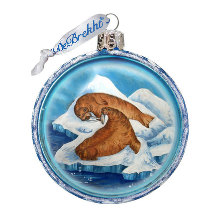 Arctic Family Glass Ornament by G. DeBrekht - Wildlife Holiday Decor - 764-012-1