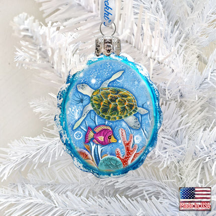 Turtle Mercury Glass Ornament by G. DeBrekht - Coastal Holiday Decor - 775479-2-1