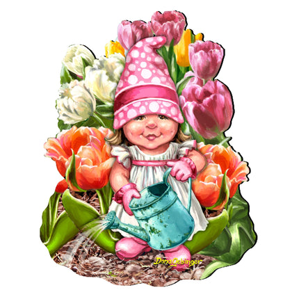 Blossom Gnome Easter Wreath Door Decor by D. Gelsinger - Easter Spring Decor - 8461063H-DG-4