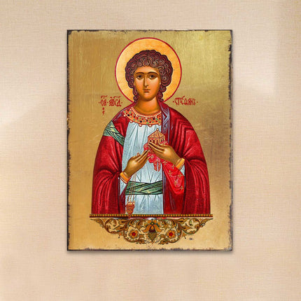 Saint Stephen Wooden Gold Plated Religious Christian Sacred Icon - Inspirational Icon Decor - 85056-0