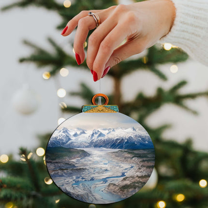 Alaskan Wilderness Symphony Wooden Ornaments by G.Debrekht - Wildlife Holiday Decor - 870057-3