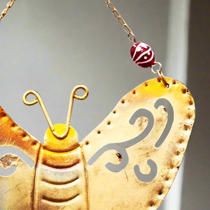 Butterfly Chime With Bells and Beads-2