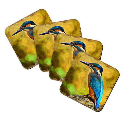 Bird Wooden Cork Coasters Gift Set of 4 by Nature Wonders - Nature Wildlife Decor  - 95298C-S4-4