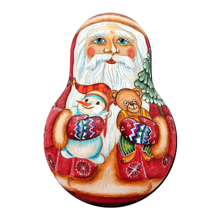 Santa Doll Christmas Door Decor by G. DeBrekht - Christmas Santa Snowman Decor - 8115011H-4