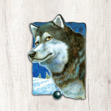 Snow Tracks Holiday Outdoor Decor Large Ornament by Laura Seeley - Pets Dog and Cats Decor - 8511014M-2
