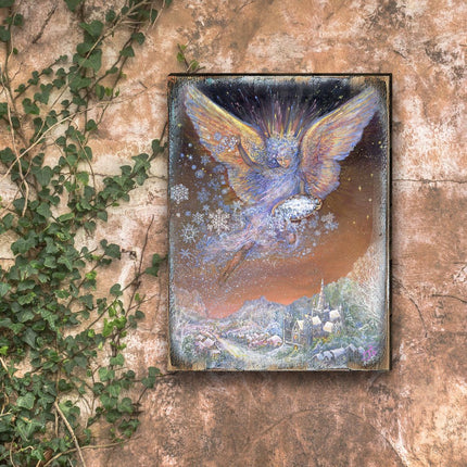 Snow Angel Fantasy Wooden Wall Art by Josephine Wall - Fantasy Decor - 852151-JW-2