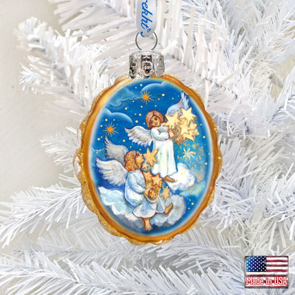 Lighting Stars Angels Mercury Glass Ornament by G. DeBrekht - Nativity Holiday Decor - 773027-1