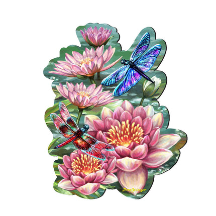 Dragonflies and Water Lilies Wildlife Wall Decor - D. Gelsinger - Wildlife Holiday Decor - 8461065H-DG-4