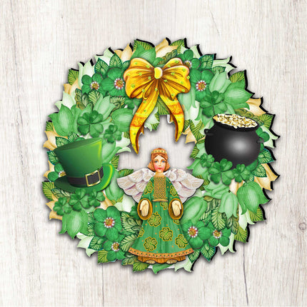 St Patrick's Day Wreath Irish Holiday Door Decor by G. DeBrekht - Celtic Decor - 8185318H-3
