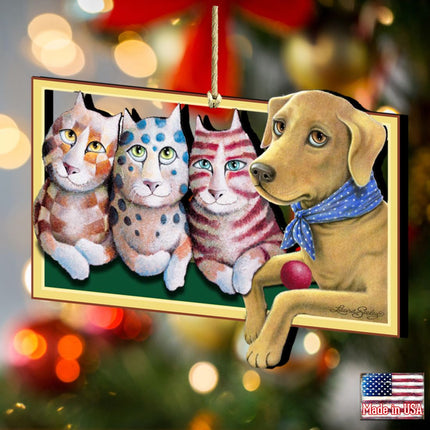 The Dog Wooden Ornaments Pets by Laura Seeley - Pets Dog and Cats Decor - 8511019-LS-1