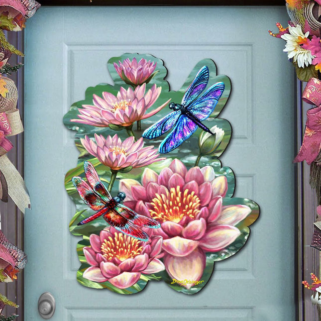Dragonflies and Water Lilies Wildlife Wall Decor - D. Gelsinger - Wildlife Holiday Decor - 8461065H-DG-0