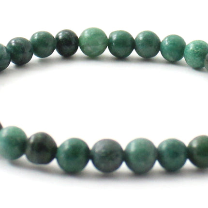 Stretch Bracelet With Sterling Silver and African Jade-5