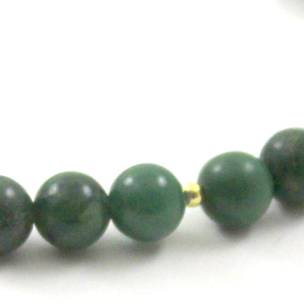 Stretch Bracelet With Sterling Silver and African Jade-2