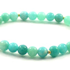 With Golden Silver Beads / 16 cm (6.3 inches)(Small) / 6 mm