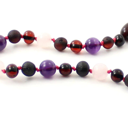 Amber and Amethyst Gemstone Bracelets-2