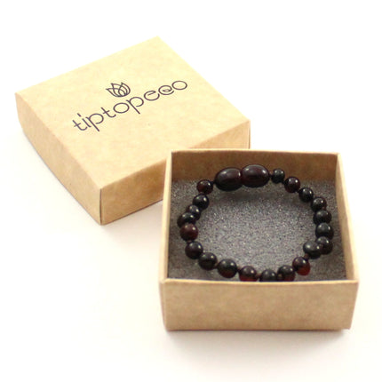 Amber Cherry Polished Knotted Anklet Bracelet-1