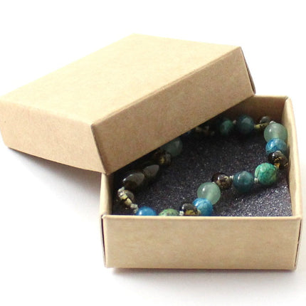 Amber Green Anklet Bracelet With Apatite, Turquoise and Aventurine-1