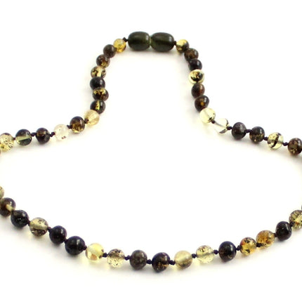 Amber Green Baroque Kids Necklace-2