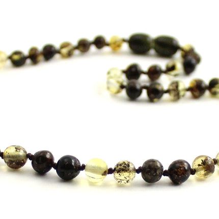 Amber Green Baroque Kids Necklace-3