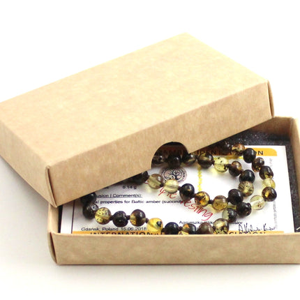 Amber Green Baroque Kids Necklace-1