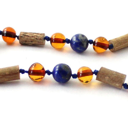 Bracelet With Hazelwood, Cognac Amber and Gemstones-2