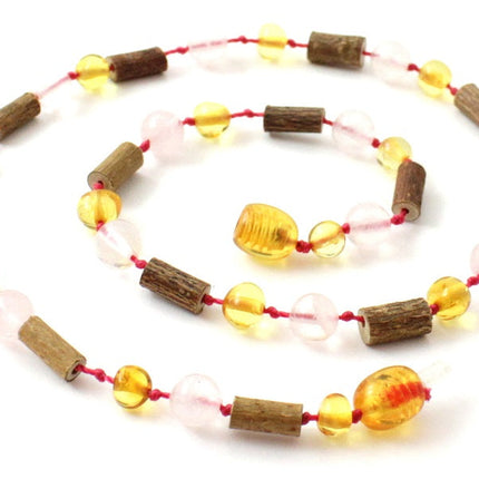 NBBP-HQ2 Necklace With Quartz, Amber Honey and Hazelwood-0