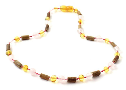NBBP-HQ2 Necklace With Quartz, Amber Honey and Hazelwood-2