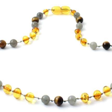 Amber and Labradorite Necklaces for Kids-1