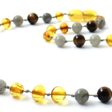 Amber and Labradorite Necklaces for Kids-2