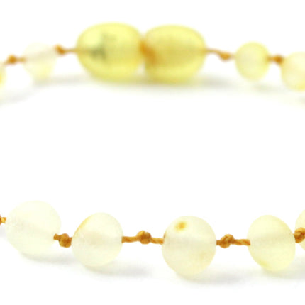 Amber Lemon Knotted Unpolished Bracelet Anklet-3