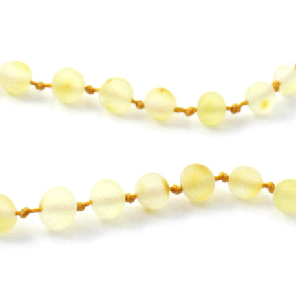 Amber Lemon Knotted Unpolished Bracelet Anklet-1