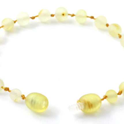 Amber Lemon Knotted Unpolished Bracelet Anklet-2