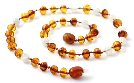 Baltic Amber and Moonstone Necklaces-0