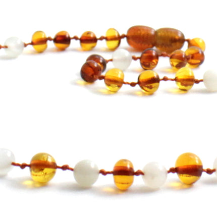 Baltic Amber and Moonstone Necklaces-2
