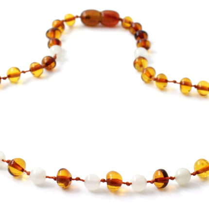 Baltic Amber and Moonstone Necklaces-1