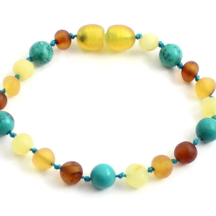Amber Mixed Color Bracelet With Turquoise-0